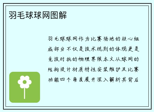 羽毛球球网图解